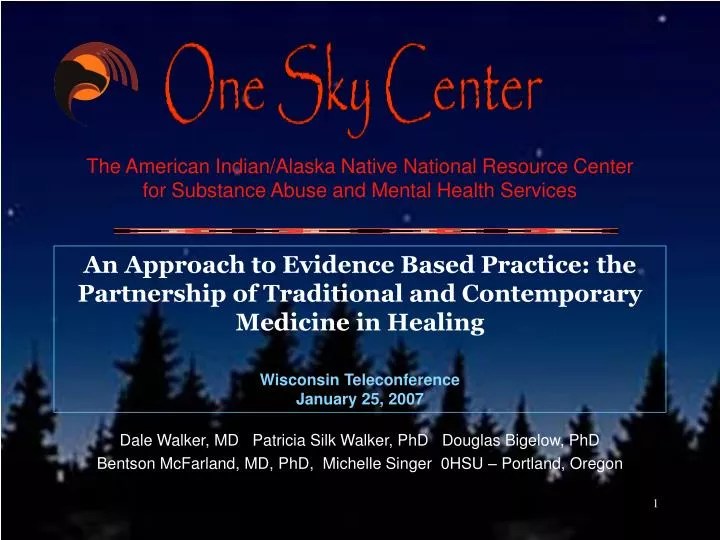 PPT Dale Walker, MD Patricia Silk Walker, PhD Douglas Bigelow, PhD PowerPoint Presentation