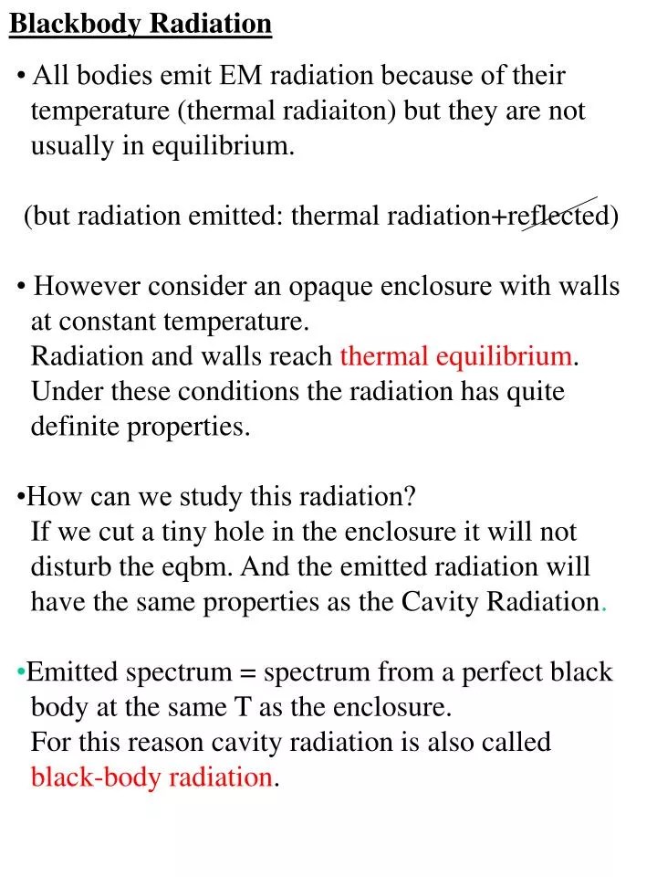 PPT Blackbody Radiation PowerPoint Presentation, free download ID
