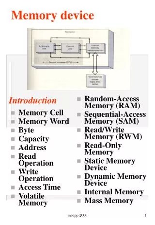 PPT - Memory device PowerPoint Presentation, free download - ID:4365871