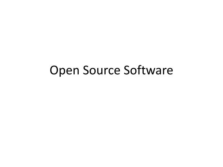 PPT Open Source Software PowerPoint Presentation, free download ID