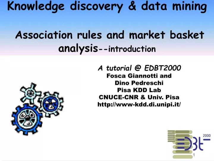 PPT Knowledge discovery & data mining Association rules and market