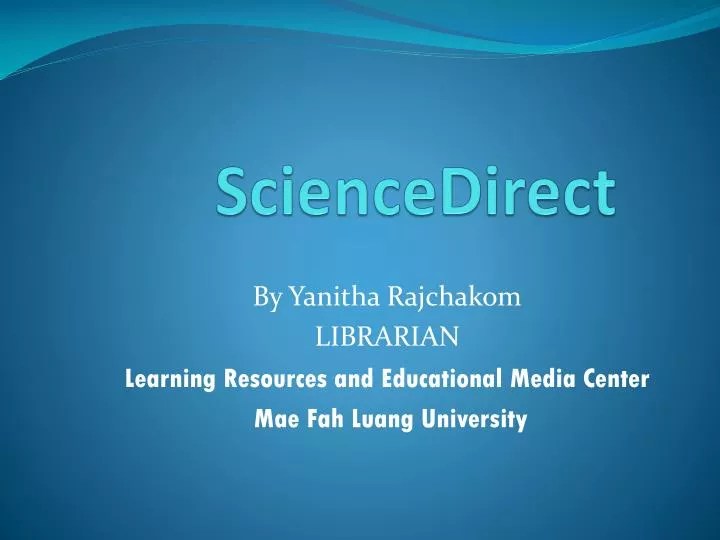 PPT ScienceDirect PowerPoint Presentation, free download ID4626884