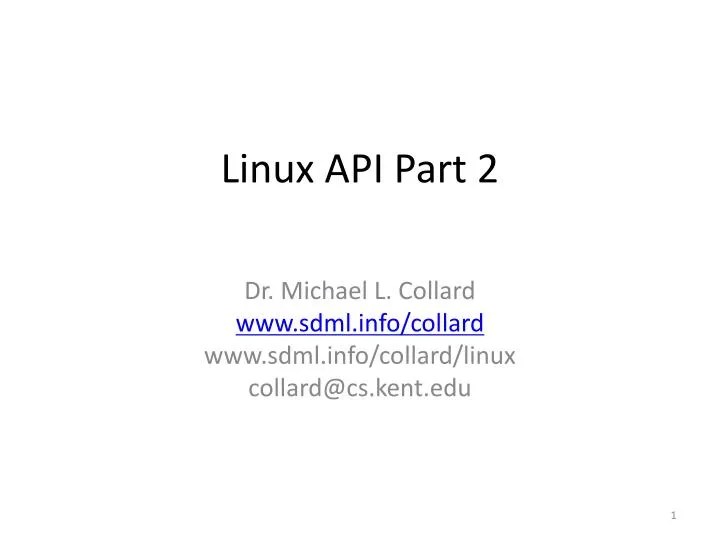 PPT Linux API Part 2 PowerPoint Presentation, free download ID4687809