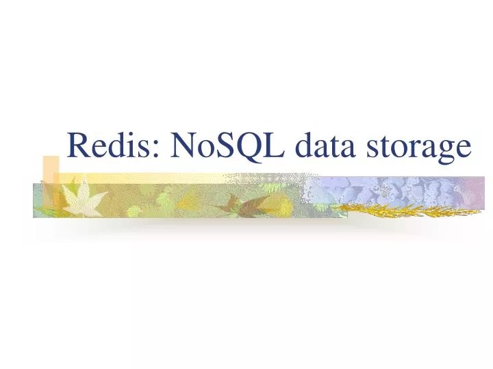 PPT Redis NoSQL data storage PowerPoint Presentation, free download
