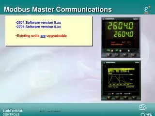 PPT - Modbus Master Communications PowerPoint Presentation, free