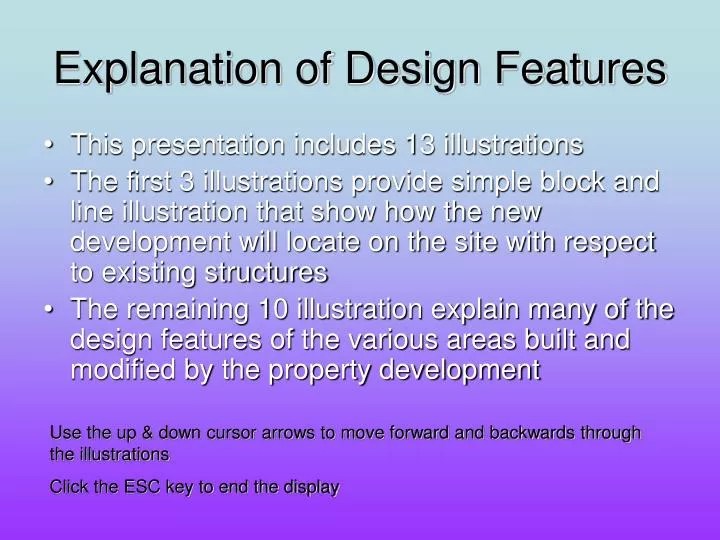 PPT Explanation of Design Features PowerPoint Presentation, free