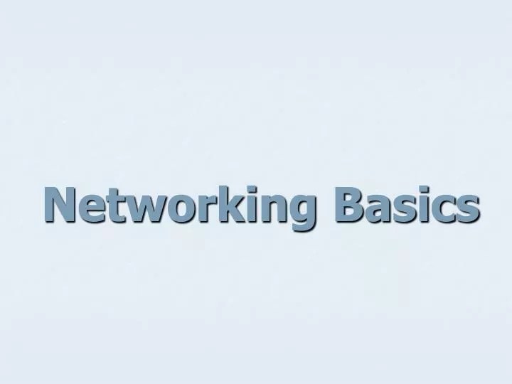 PPT Networking Basics PowerPoint Presentation, free download ID4966968