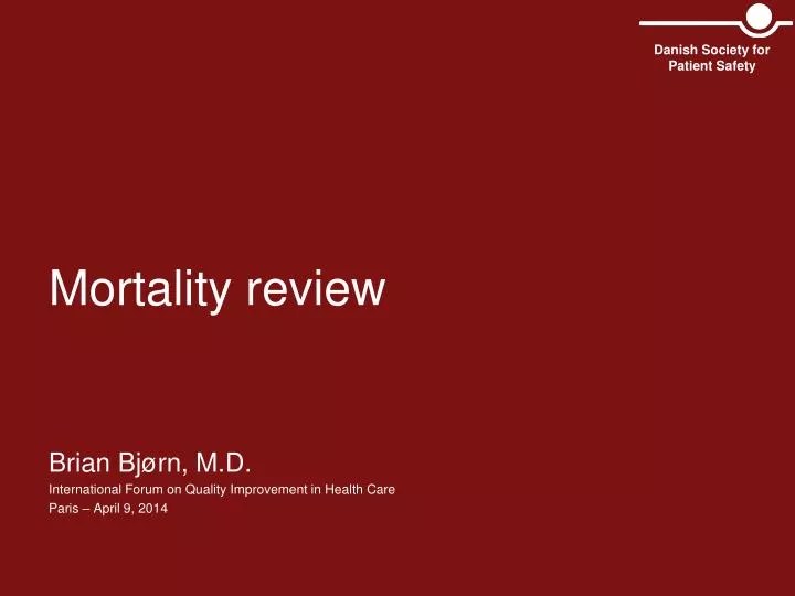 PPT Mortality review PowerPoint Presentation, free download ID5036301