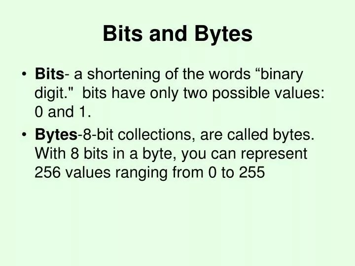 PPT Bits and Bytes PowerPoint Presentation, free download ID5201829