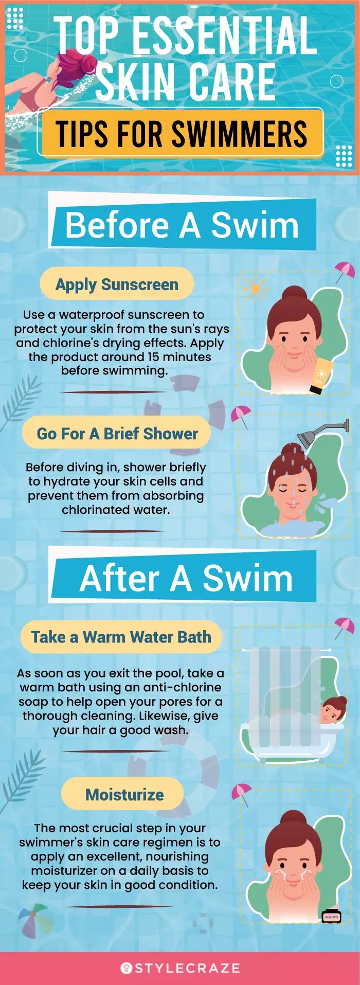 9 Important Skin Care Tips For Swimmers