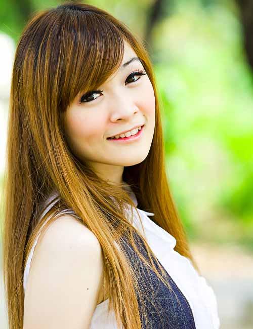 Auburn Hair Color Asian