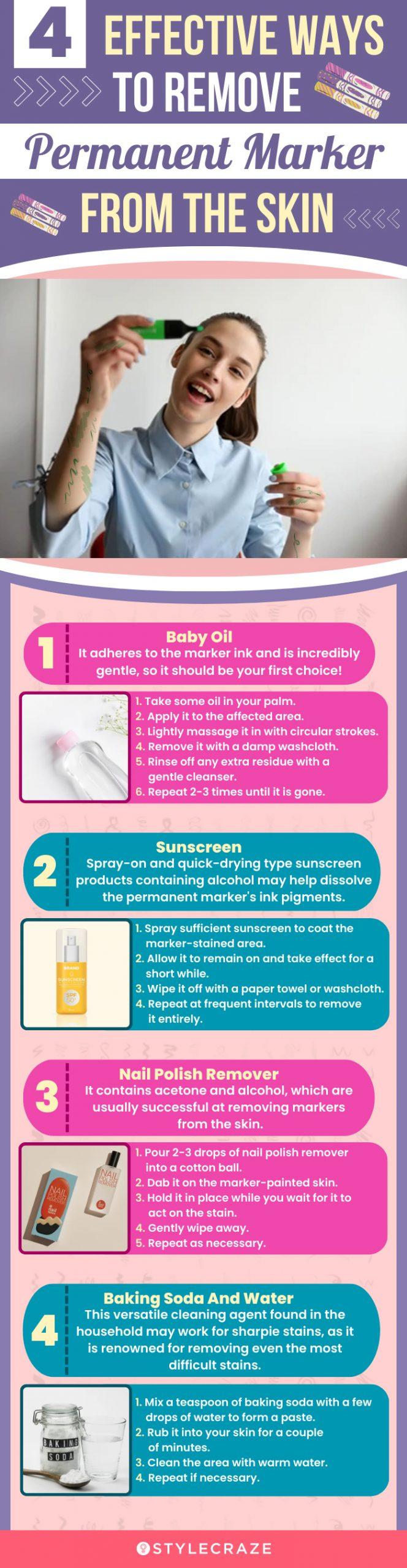How To Get Sharpie Off Skin Useful Products, Tips, And Precautions