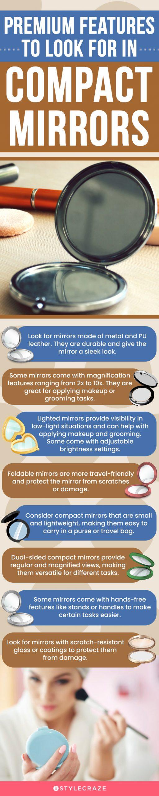 11 Best Compact Mirrors Of 2024, As Per A Cosmetologist