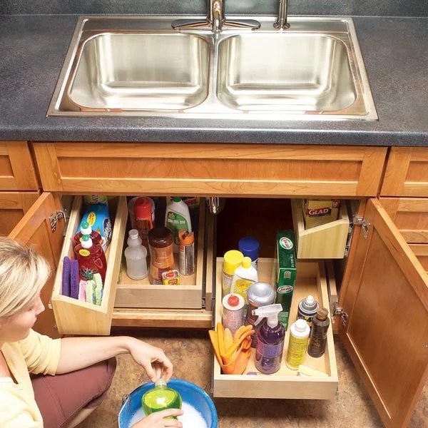 How to Build Kitchen Sink Storage Trays The Family Handyman