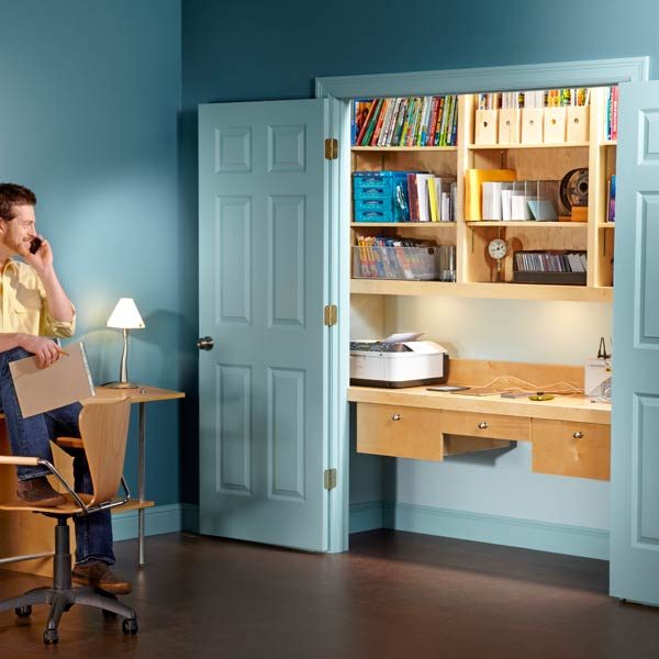 How to Turn a Closet into an Office The Family Handyman