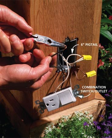 Outdoor Post Light With Outlet Wiring