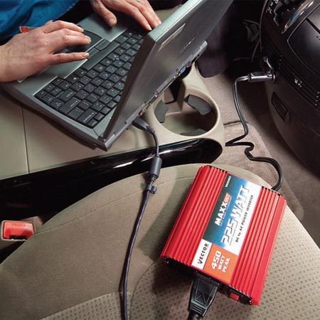 Power a Laptop or TV With a Car Power Inverter | The Family Handyman