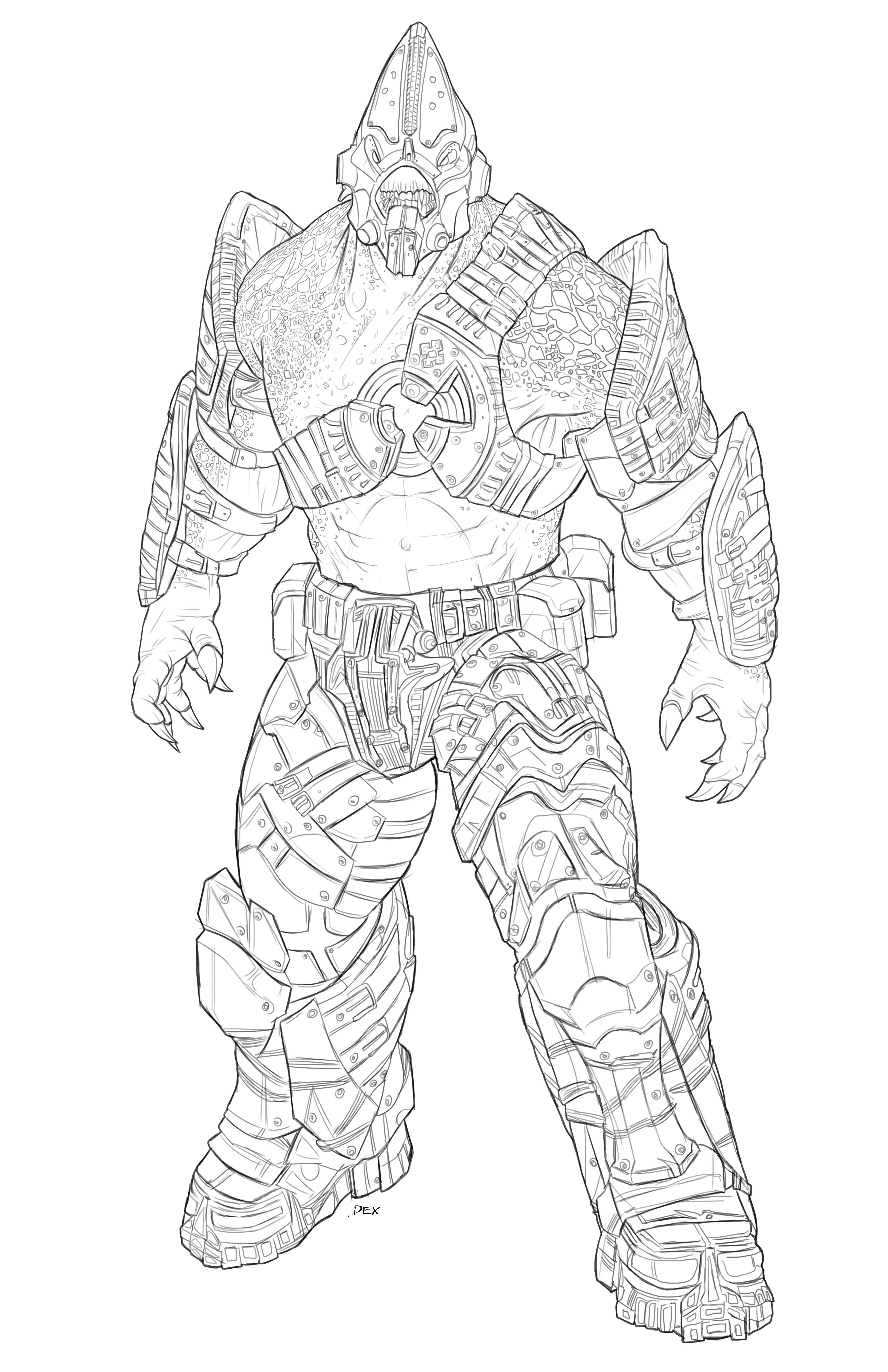 Gears Of War Carmine Coloring Pages Coloring Pages