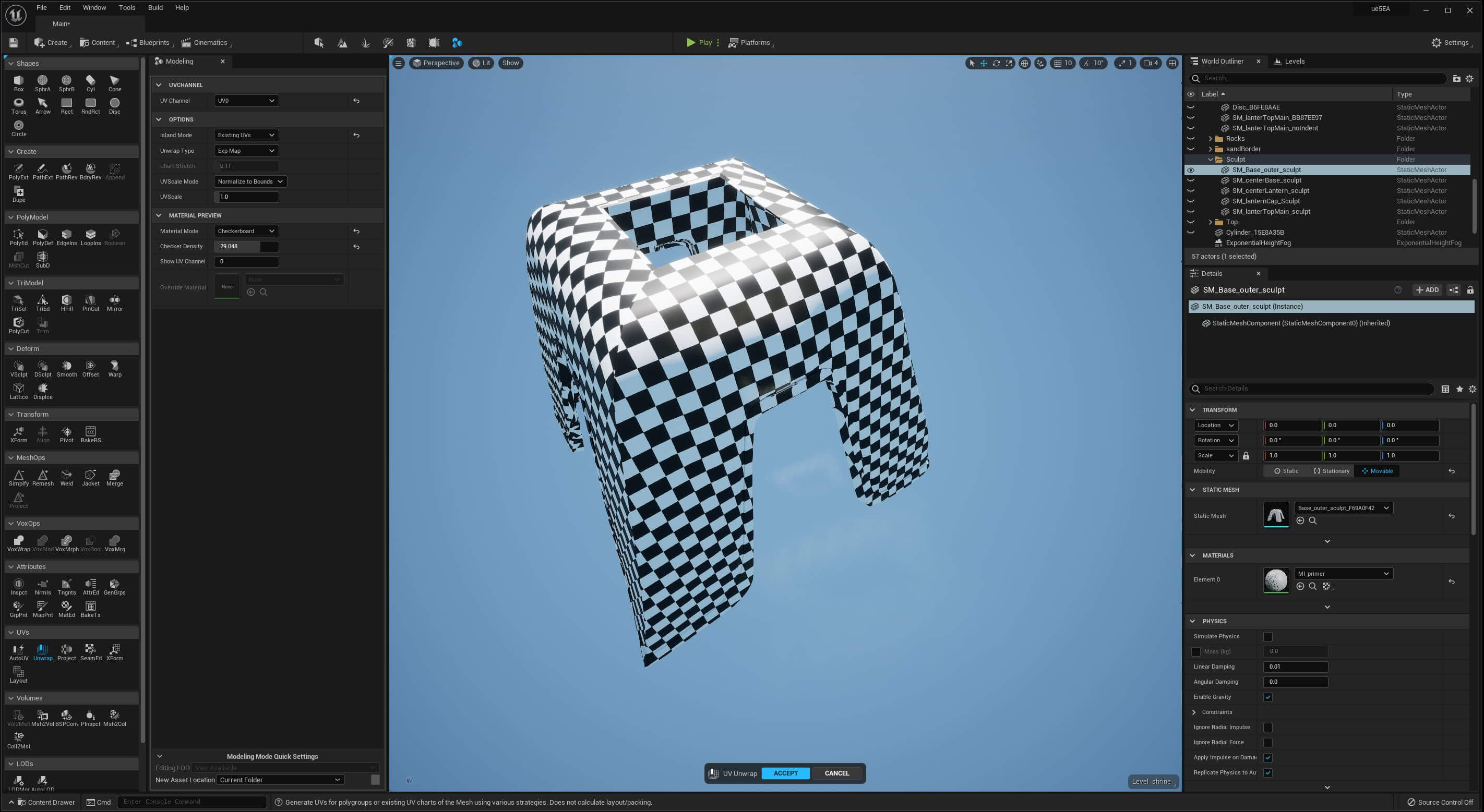 Unreal Engine 5’s modeling mode takes shape