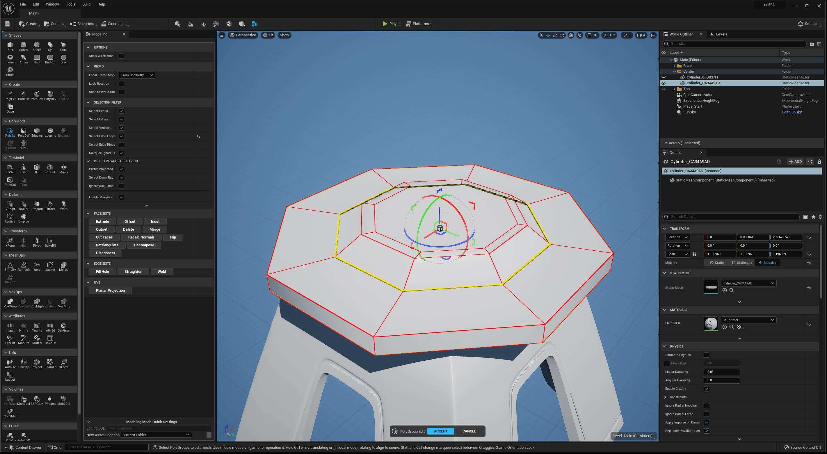 Unreal Engine 5’s modeling mode takes shape