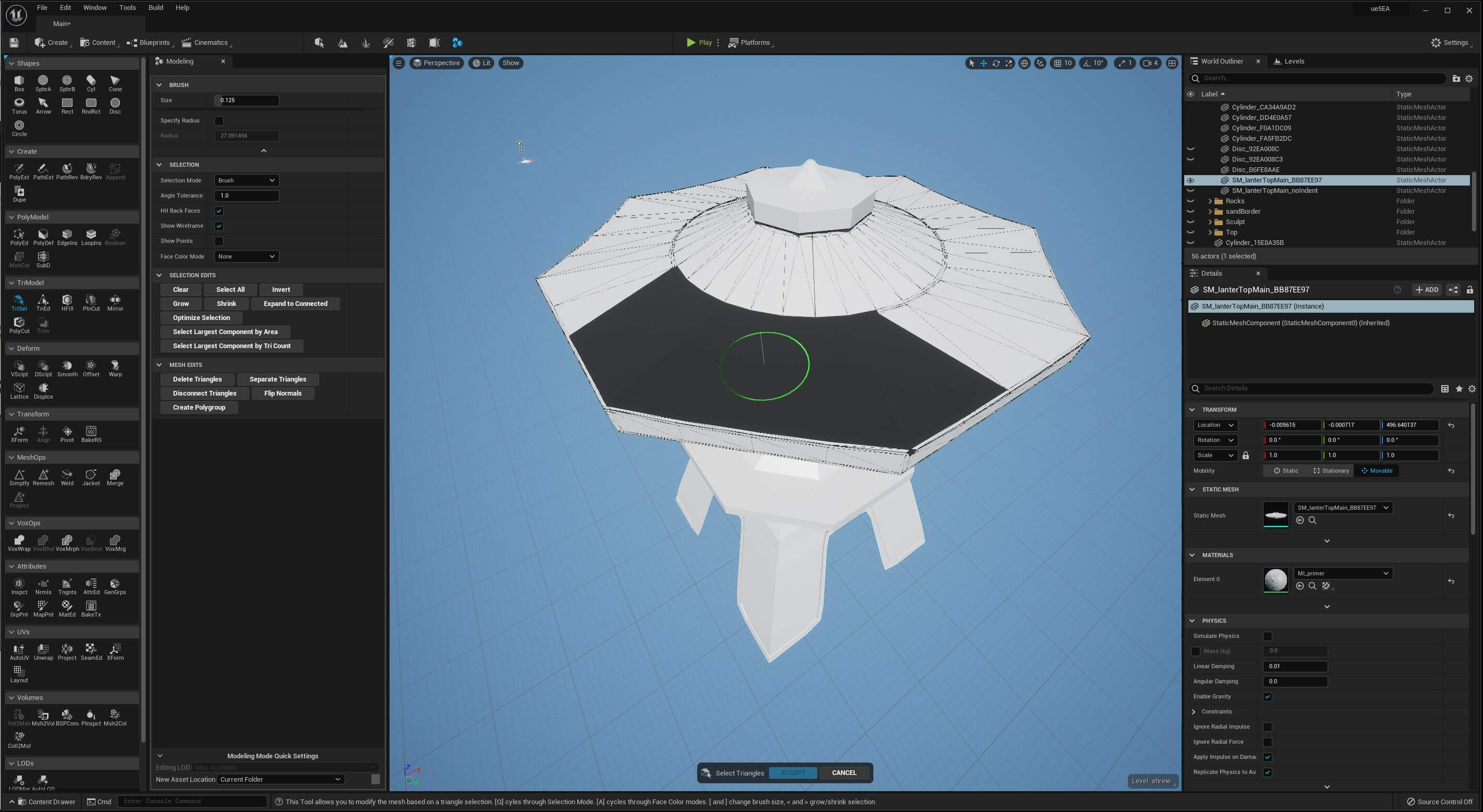Unreal Engine 5’s modeling mode takes shape