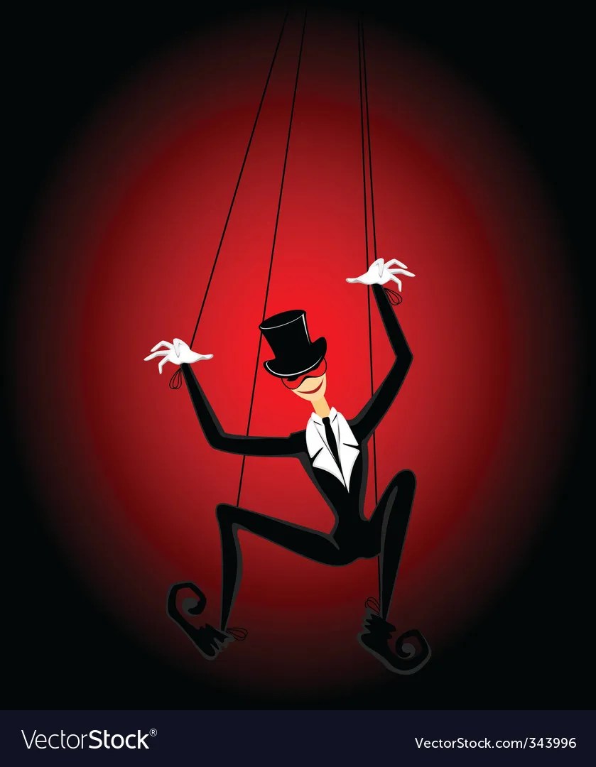 String puppet dancing Royalty Free Vector Image