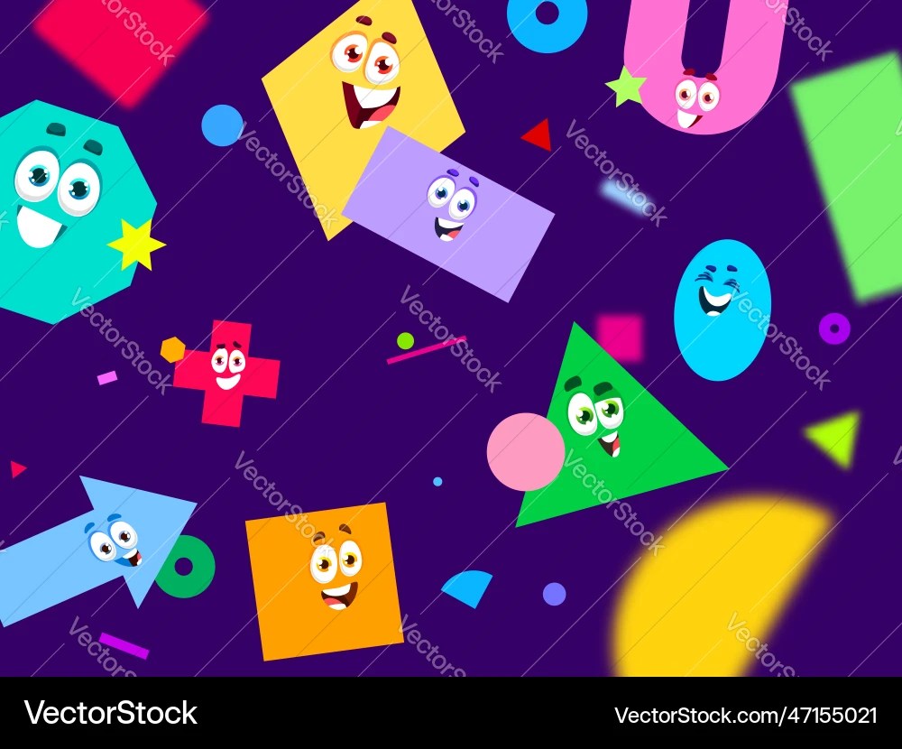 Math shape characters background pattern Vector Image