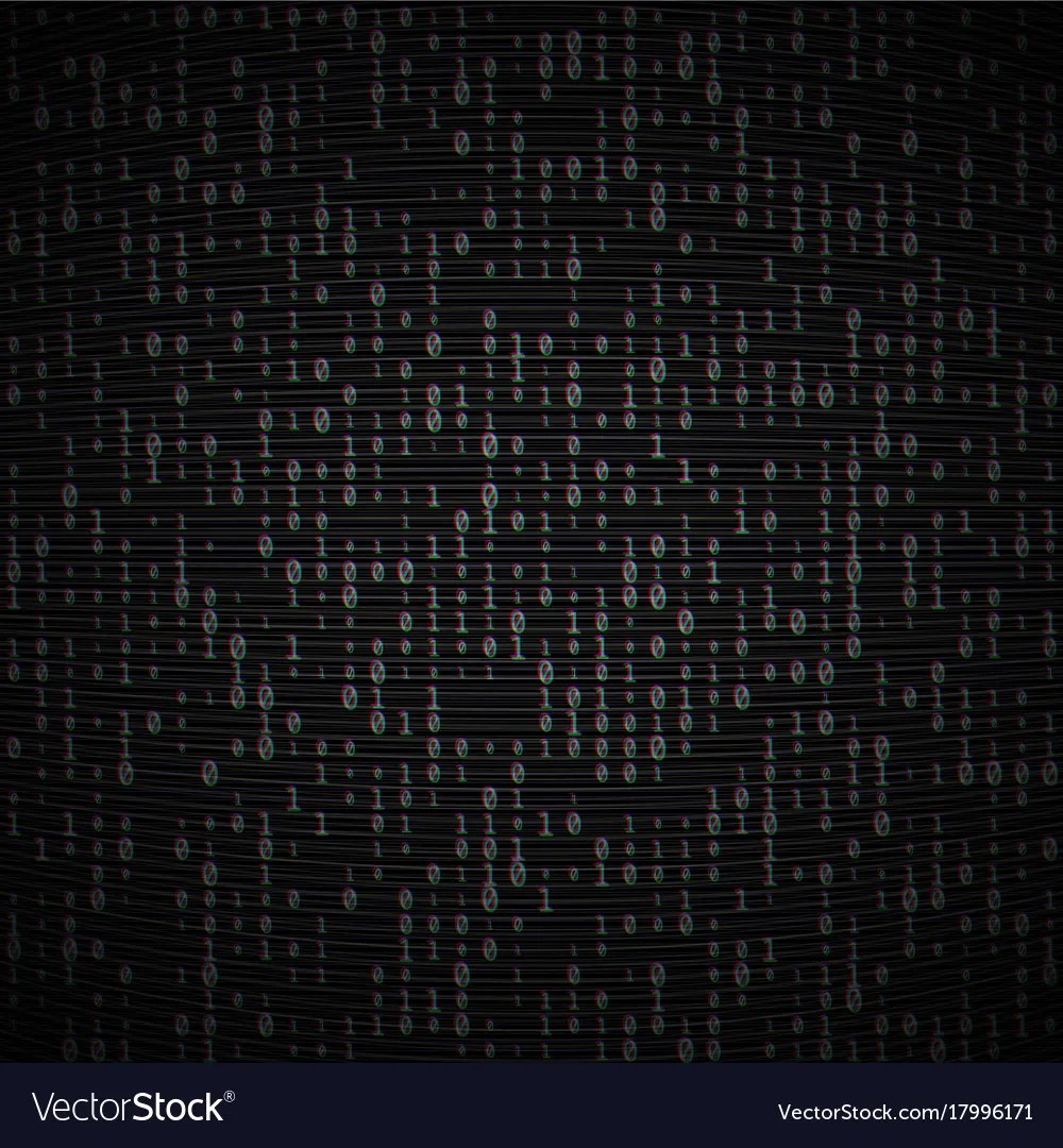 Binary code dark background big data Royalty Free Vector