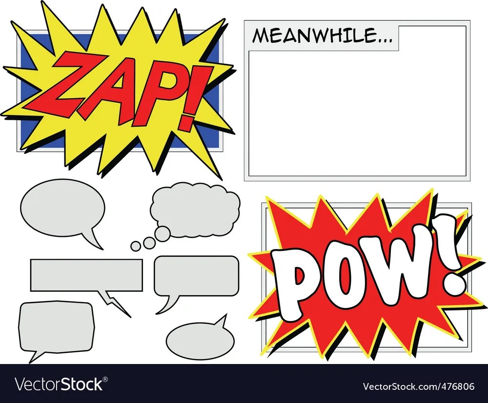 Comic elements Royalty Free Vector Image VectorStock
