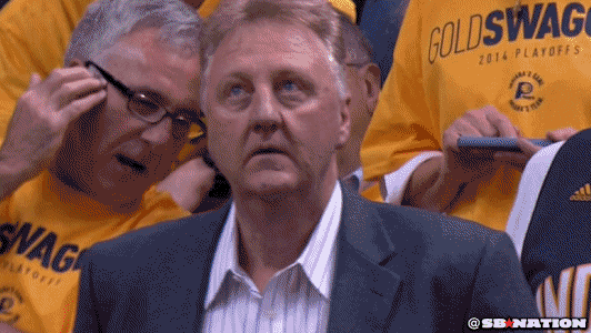 Pacers fan videobombs Larry Bird, shows off his biceps