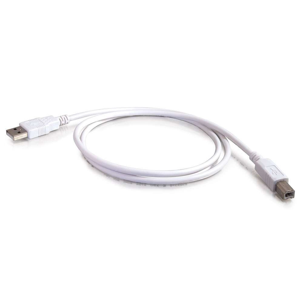 6.6ft (2m) USB 2.0 A/B Cable White USB 2.0 Cables USB Cables
