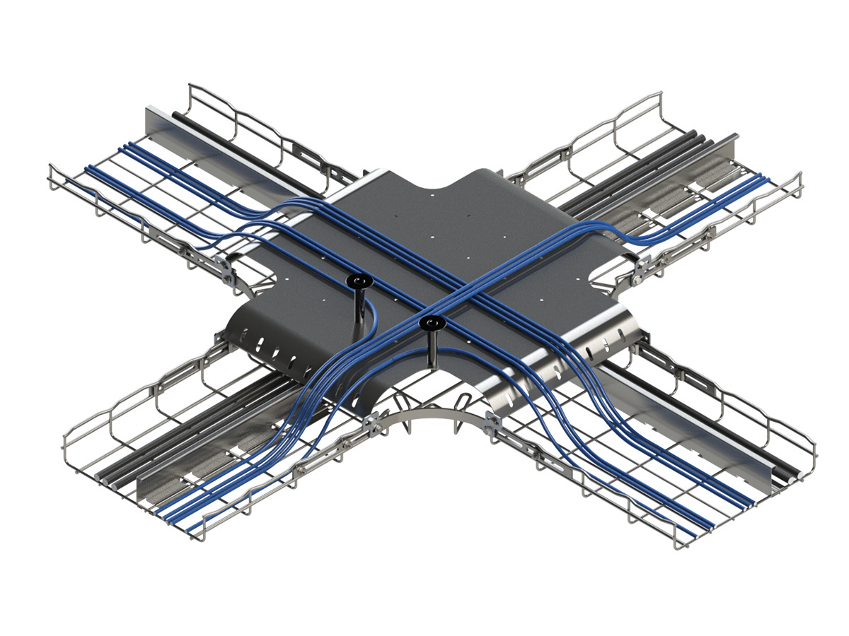 HXB600EZ Horizontal X Bridge Kit 24'' [944981] Wire Mesh Trays