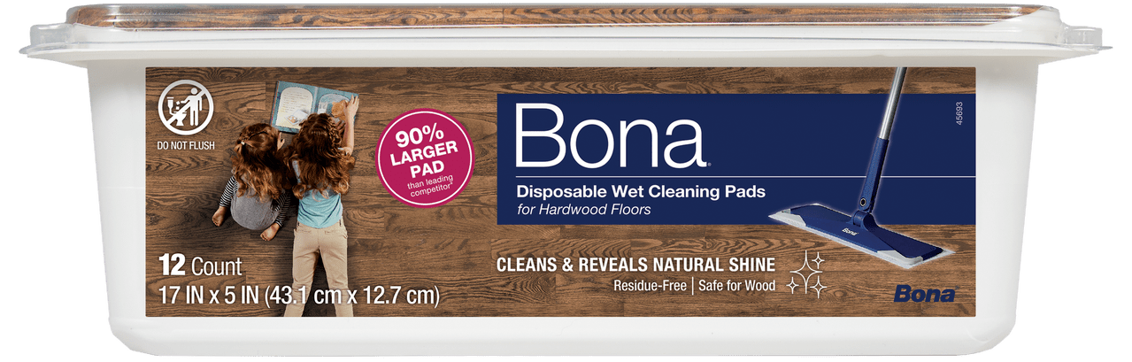 Bona Disposable Wet Cleaning Pads for Hardwood Floors Bona US