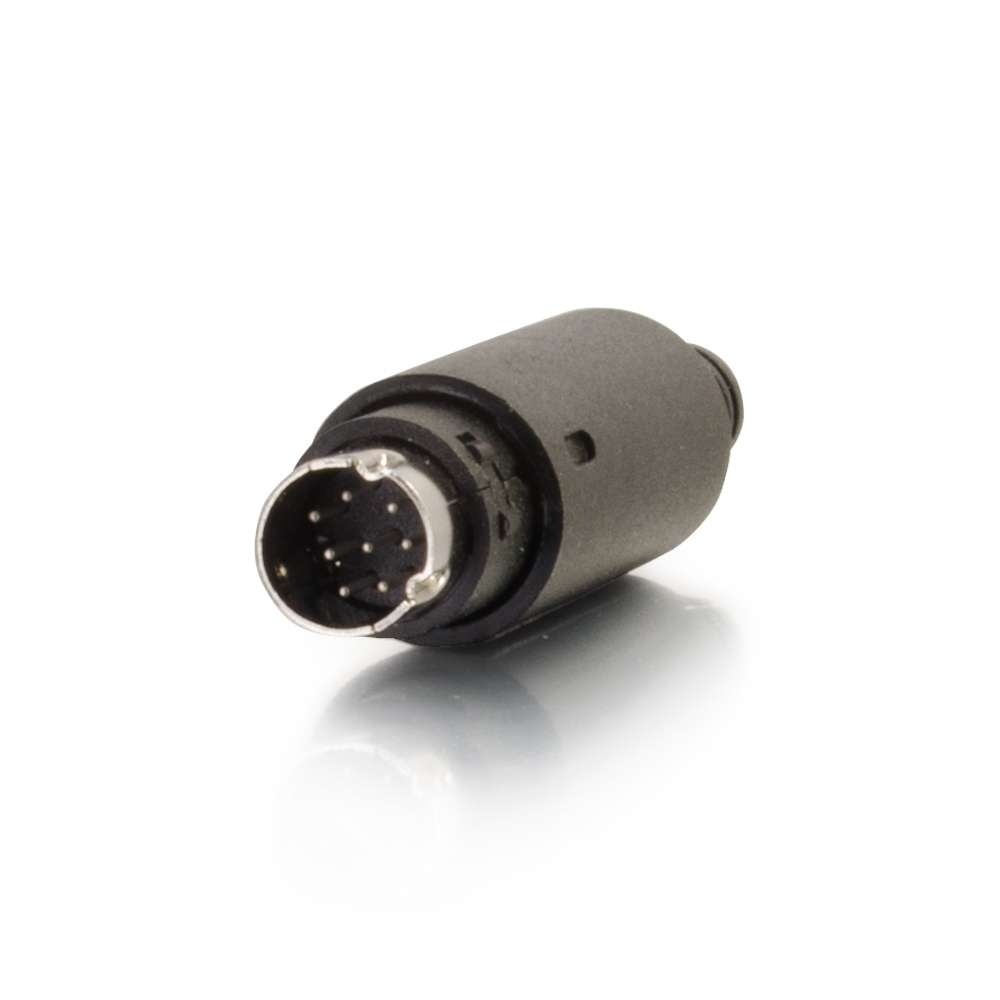 8pin Mini Din Male Connector (TAA Compliant) Black MultiConductor