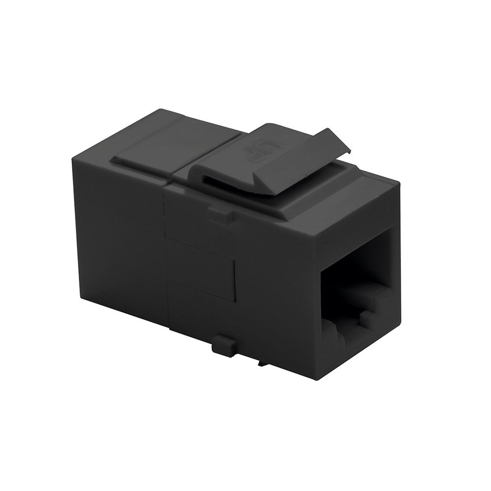 Cat 5e RJ45 Keystone Coupler, Black Keystone Inserts Data