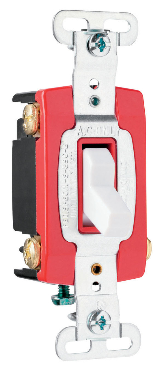 Industrial Extra HeavyDuty Specification Grade Switch, White Commercial Switches Light