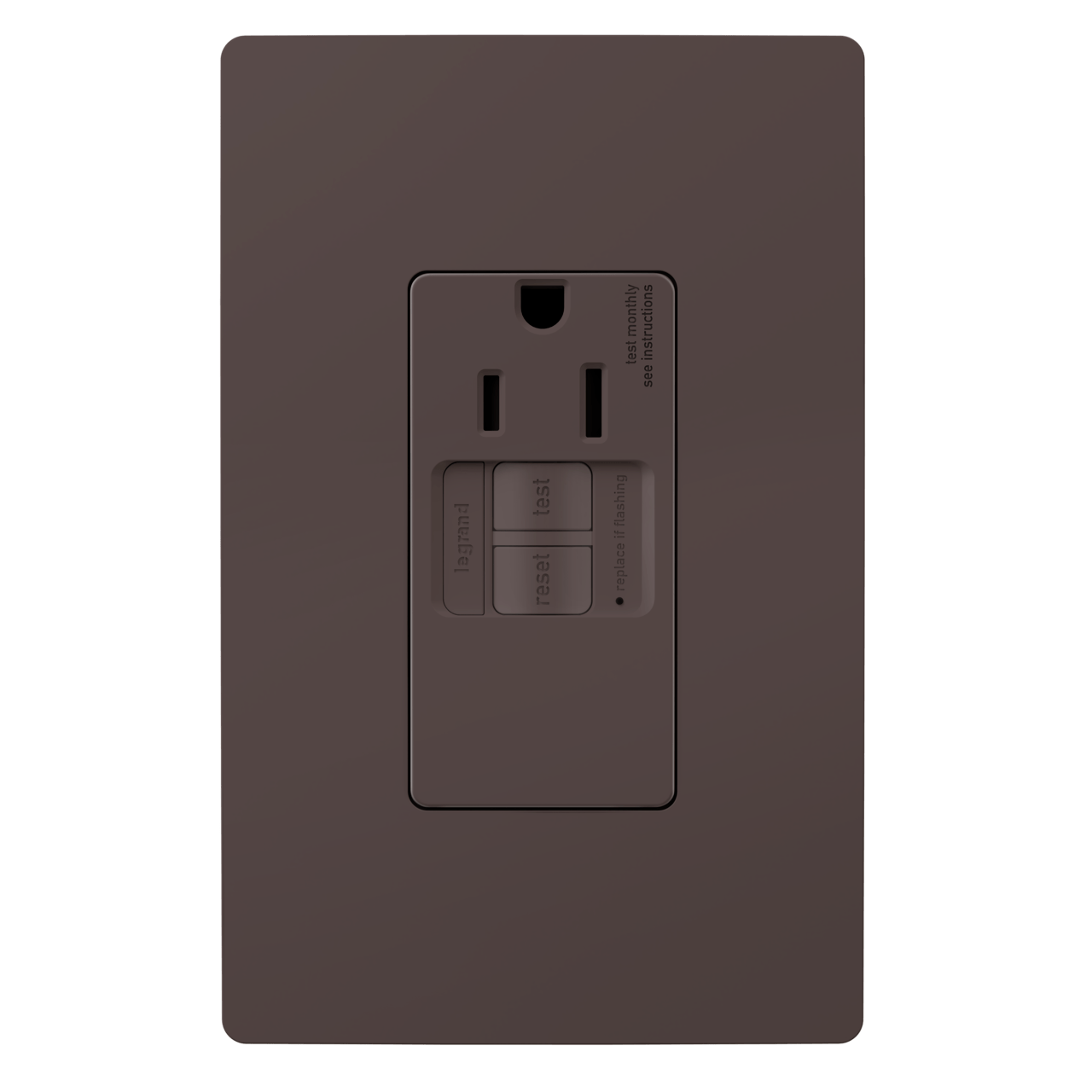 radiant 15A TamperResistant SelfTest Simplex GFCI Outlet