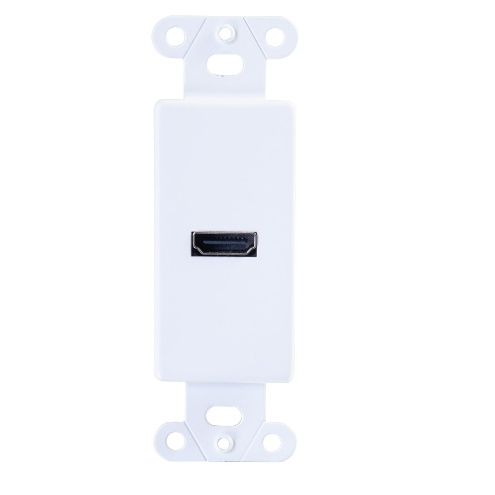HDMI Pass Through Decorative Wall Plate White Decorative Style Wall
