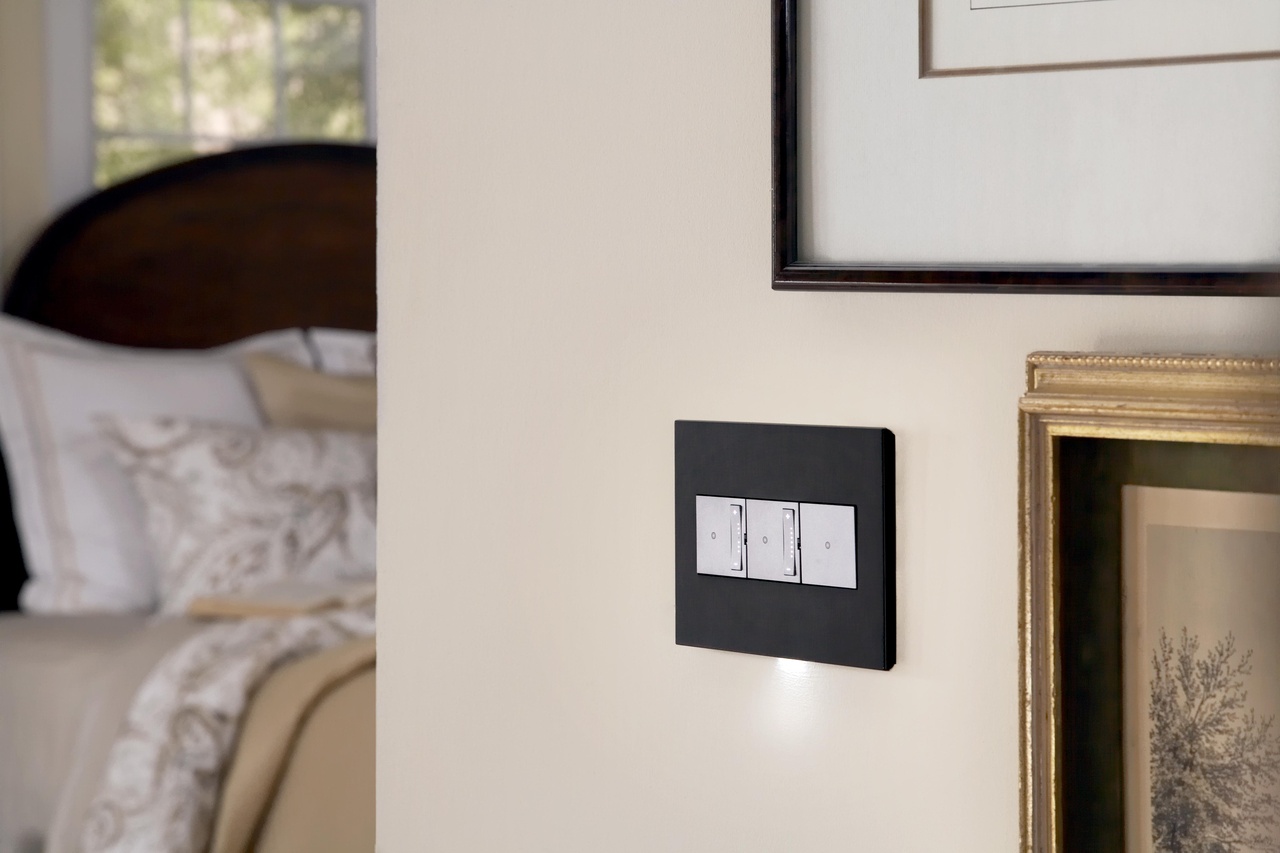 adorne® Black Ink OneGang Screwless Wall Plate Wall Plates Wiring
