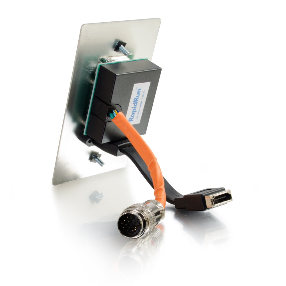 RapidRun VGA + 3.5mm Single Gang Wall Plate + HDMI® Pass Through