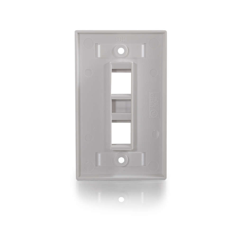 Two Port Keystone Single Gang Wall Plate White Keystone Wall Plates Networking Wall Plates