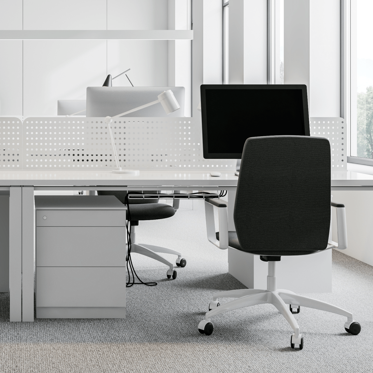 UnderDesk Basket Tray Furniture Power and Table Boxes Wire and