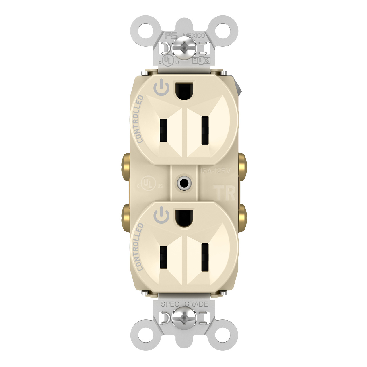 HardUse Spec Grade Plug Load Controllable Receptacle, 15A, 125V, Light