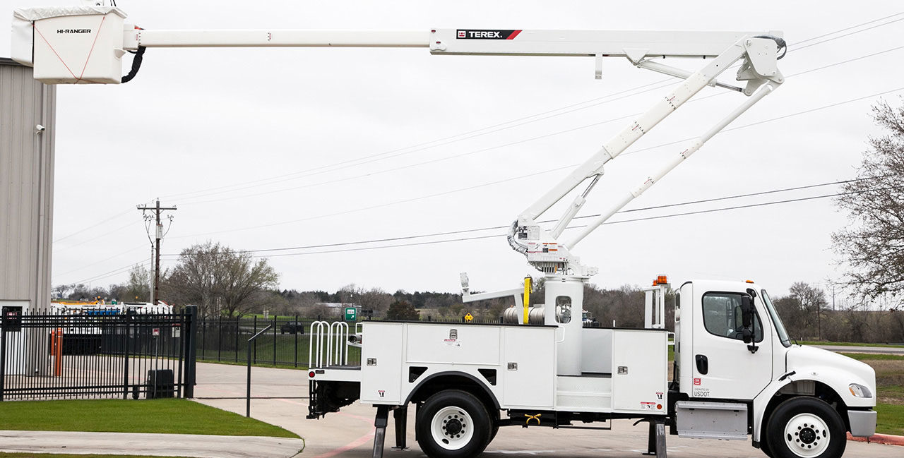 55 ft Distribution Bucket Truck Rental Custom Truck One Source