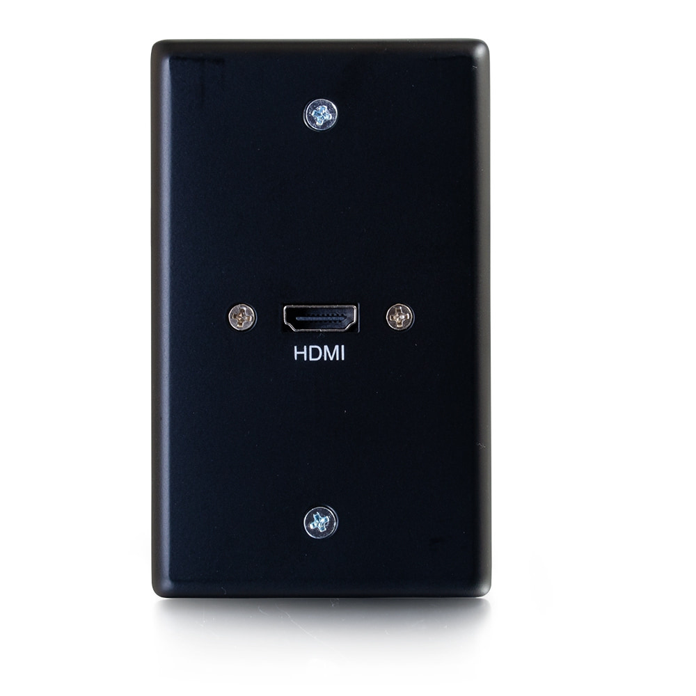 HDMI® Pass Through Single Gang Wall Plate Black Single Gang Wall
