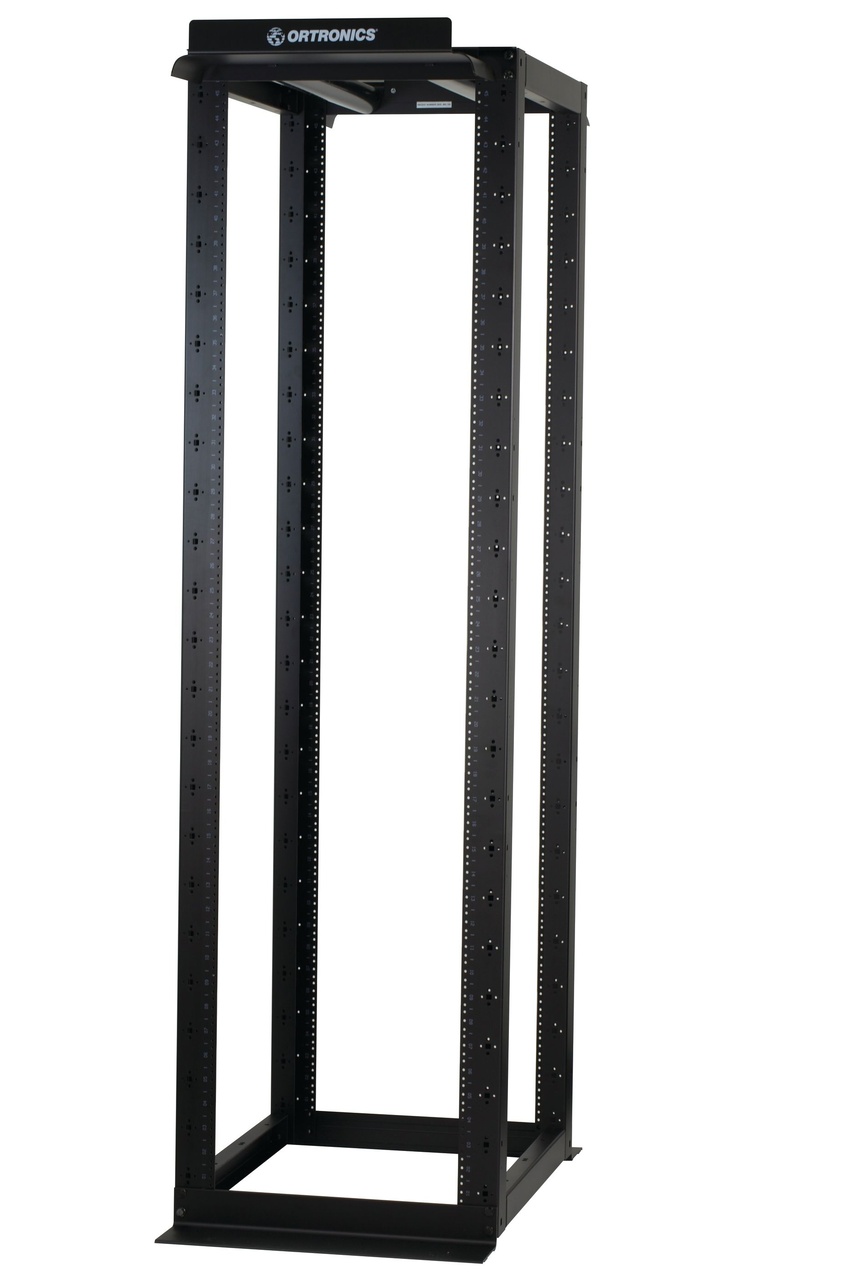 MM20 4Post Rack, 30", 7 ft, 45 RU, fixed taped rails, White Premium