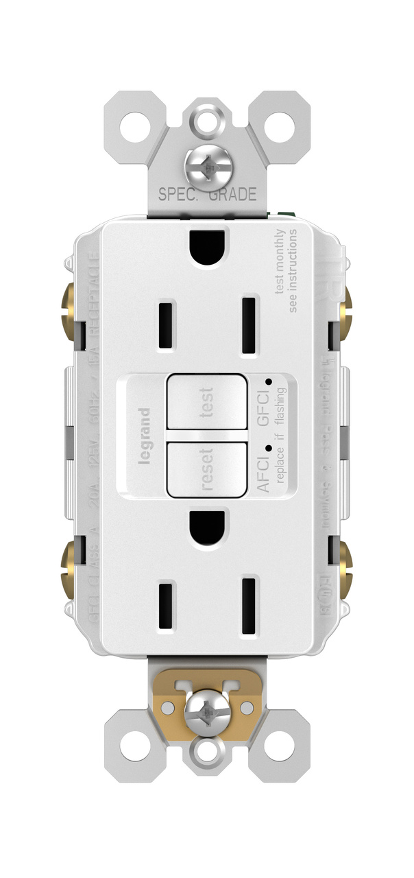 radiant® 15A TamperResistant DualFunction AFCI/GFCI Outlet AFCIs