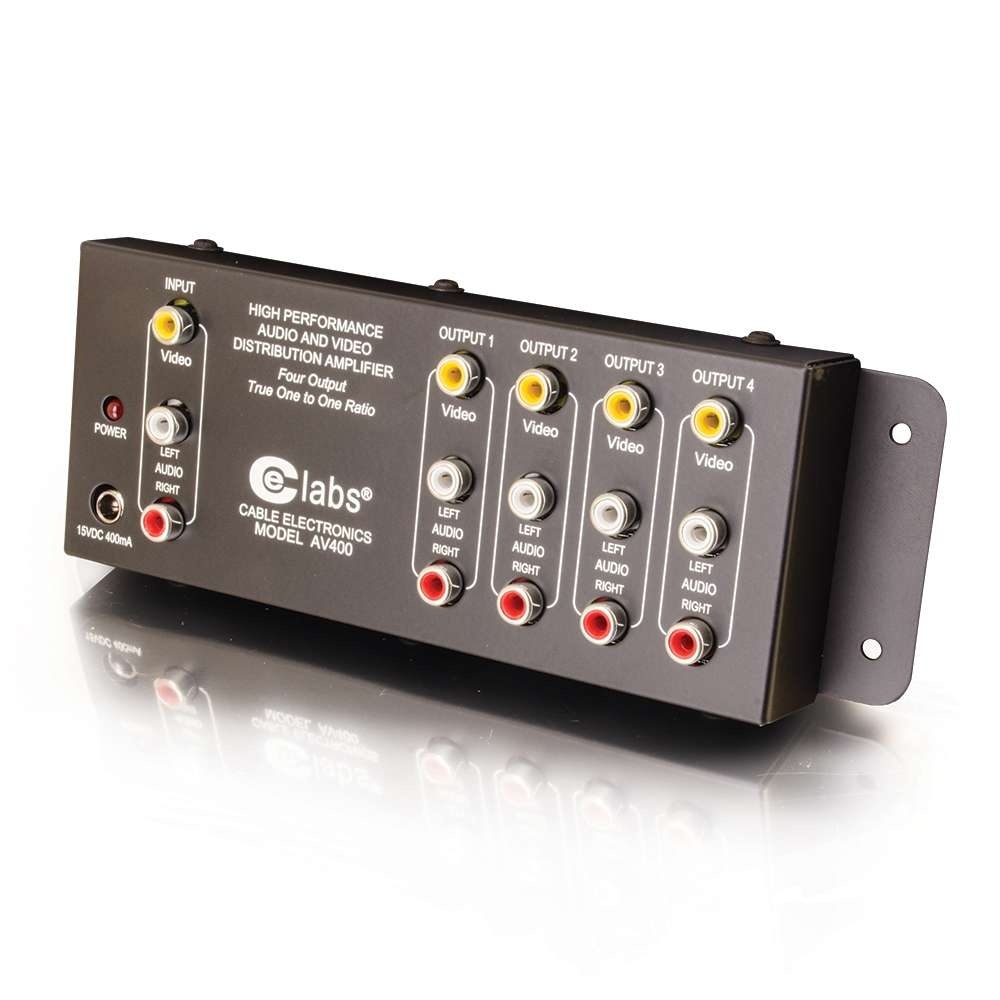4Output RCA Audio/Video Distribution Amplifier