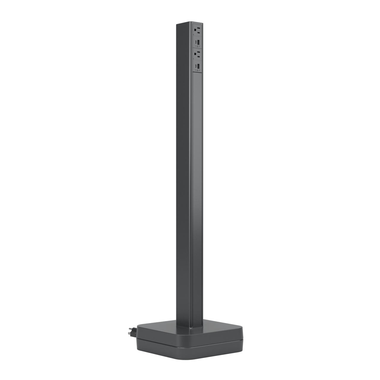 dash Power Tower, Graphite | In-Surface Furniture Power | Furniture
