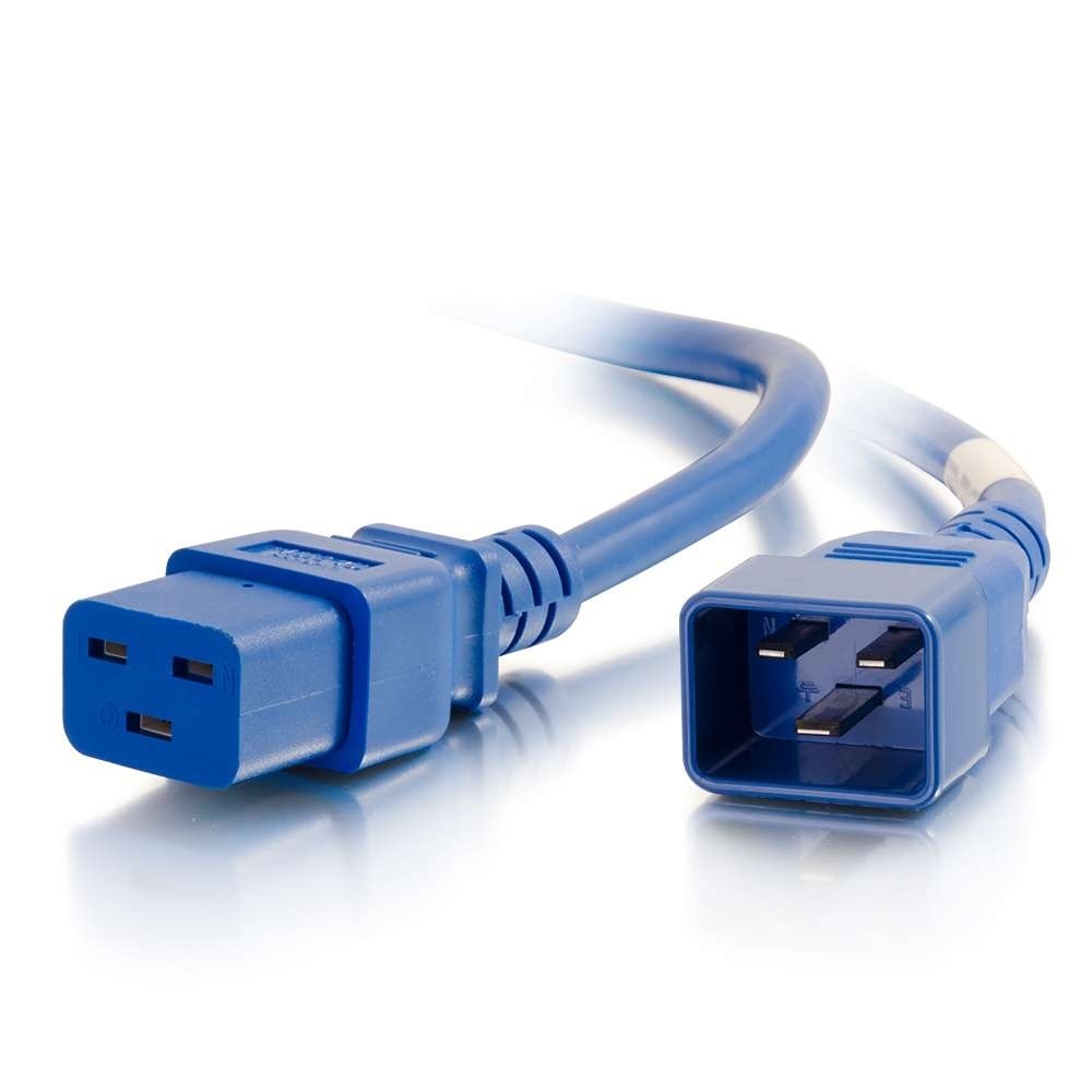 5ft (1.5m) 12AWG Power Cord (IEC320C20 to IEC320C19) Blue AC Power